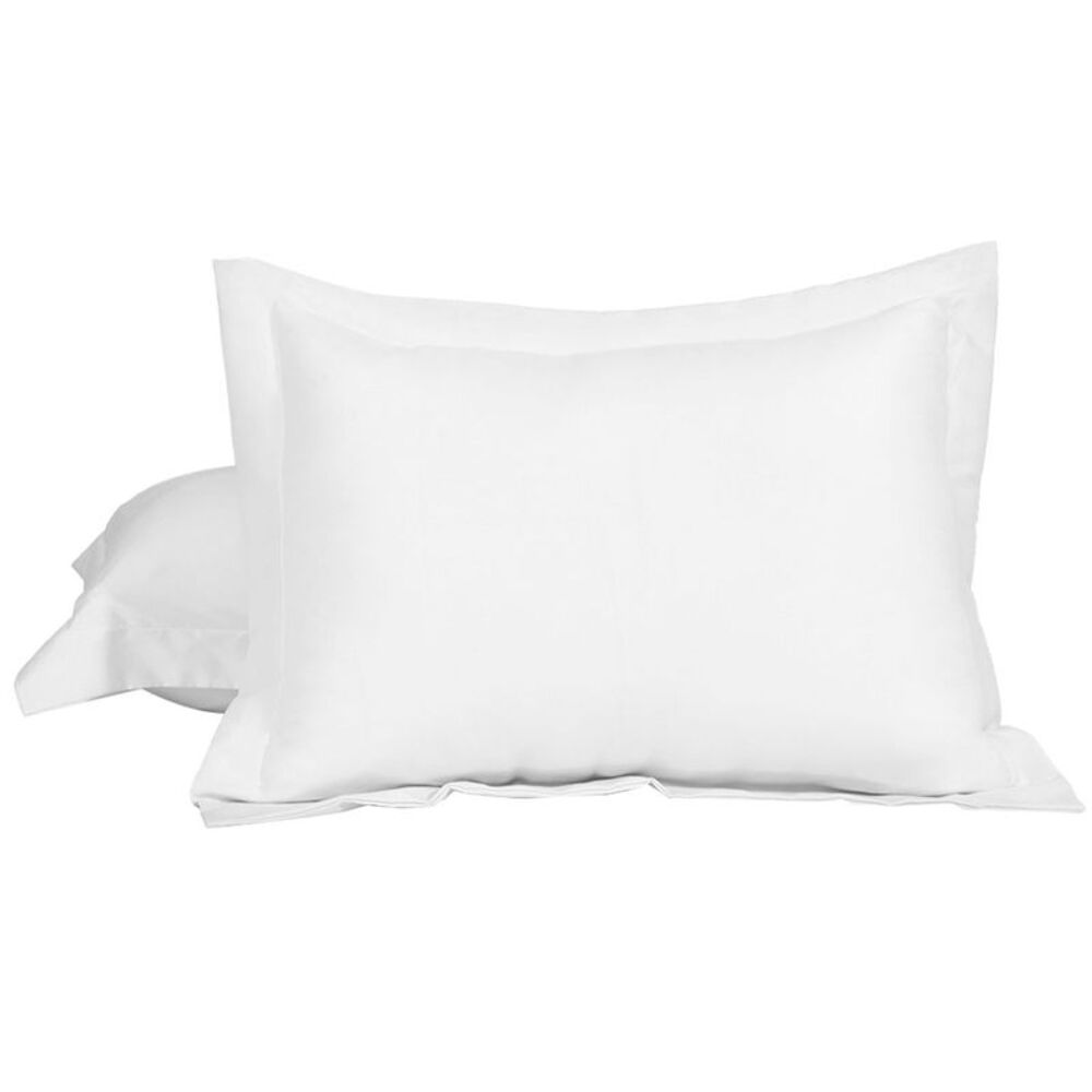 2pcs Pillow Shams Brushed Microfiber Envelope Closure Pillowcases Snow White